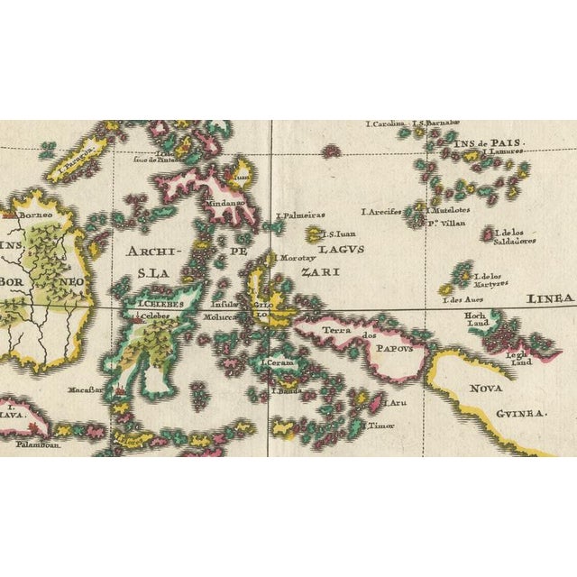 Black Antique Asian Map with Guam Inset, 1700 For Sale - Image 8 of 10