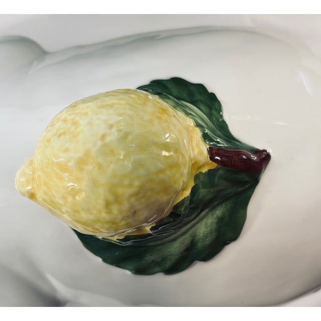Late 20th Century Vietri Italian Ceramic Pig Tureen With Fruit Finial Lid For Sale - Image 15 of 18