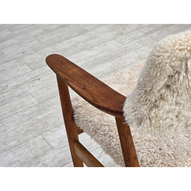 Danish Sheepskin Model 43 Armchair from Erik Kirkegaard, 1960s For Sale - Image 6 of 12