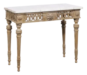 18th C. Italian Console W/ Orig. Marble Top