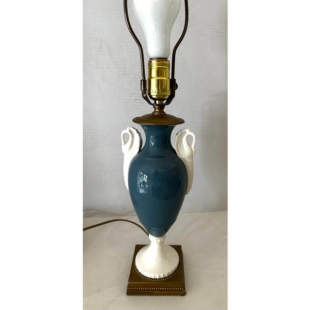 Vintage Lenox Dav Art Swan Urn Table Lamp For Sale In Detroit - Image 6 of 6