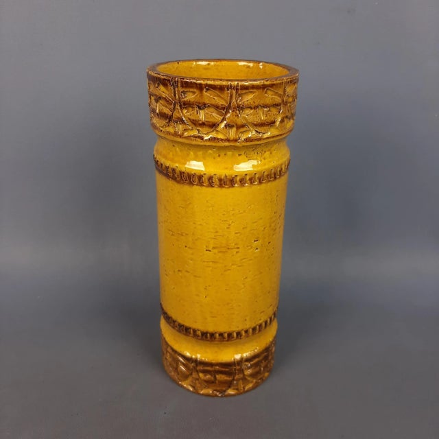 Mid-Century Modern Mid-Century S.I.C. Ceramic Vase by Caruso, 1950s For Sale - Image 3 of 11