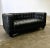 Vintage Austtian Kubus Sofa in Black Leather by Josef Hoffmann for Wittmann, 1980s For Sale - Image 6 of 14