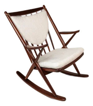 Danish Mid-Century Modern Model 182 Rocking Chair in Solid Teak Attributed to Frank Reenskaug for Bramin Mobler, Denmark, C. 1960s