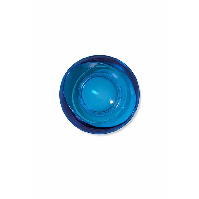 Blue Ashtray by Rudolf Jurnikl for Sklo Union, 1960s For Sale - Image 4 of 7