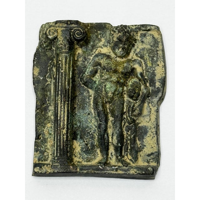 Antique Historic Classical Mythology Roman Bronze Plaque Mount Depicting Hercules (Heracles) For Sale - Image 6 of 18