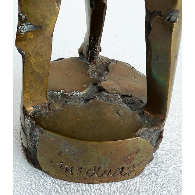 Thomas McClure Brutalist Mid-Century Abstract Bronze Sculpture For Sale - Image 9 of 9