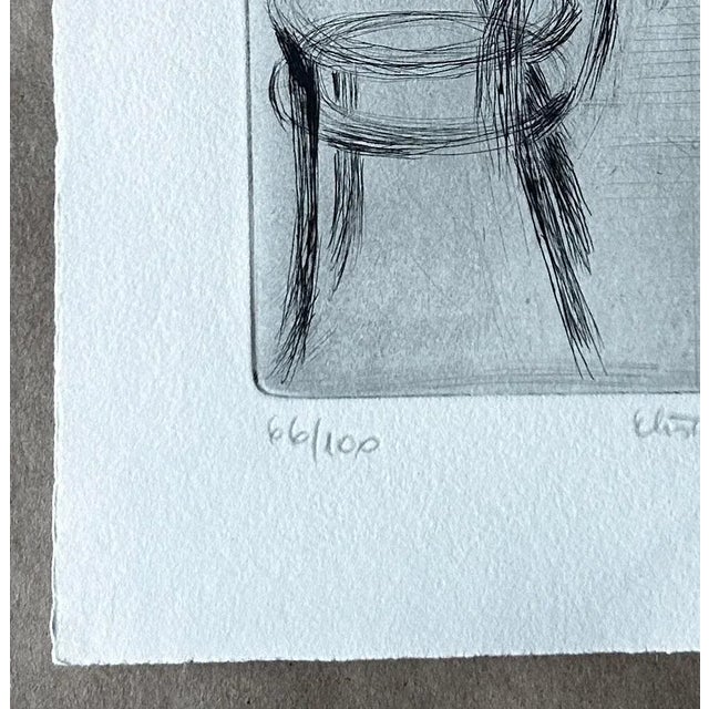 Artist - Elisabeth ?? Title - Sketch of 2 Thonet Chairs Signed - Elisabeth?? Year - 70's / 80's ?? Limited Edition -...