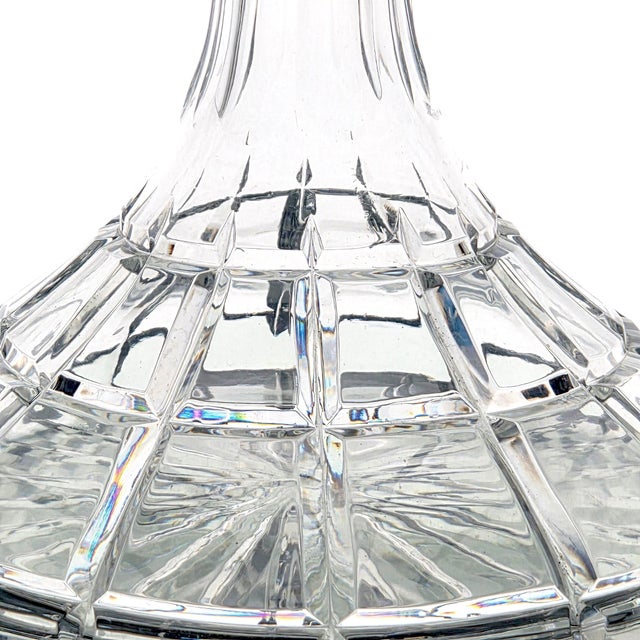 Glass Late 20th Century Atlantis Viana Lead Crystal Ships Decanter With Stopper For Sale - Image 7 of 11