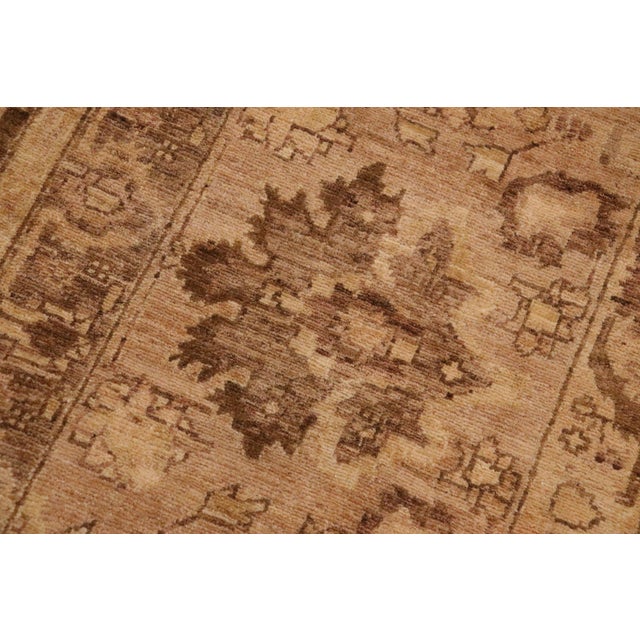 Textile Classic Ziegler Brown Tan Hand-Knotted Wool Rug - 8'11'' X 11'10'' For Sale - Image 7 of 8