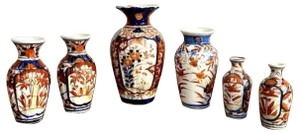 Small Japanese Imari Vases, 1900s, Set of 6