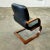 Vintage Black Leather Armchair For Sale - Image 5 of 8