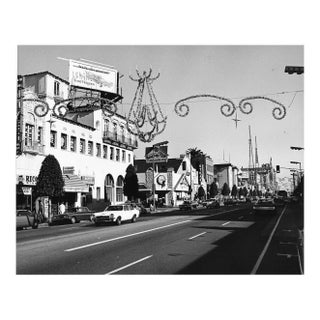 1970s Hollywood Boulevard With Christmas Decorations Photograph by Don Ware For Sale