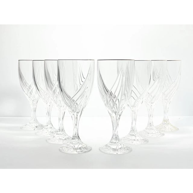 Lenox “Debut (Gold)” Set of 8 Crystal Iced Tea Glasses 7 3/4” 12oz Signed Excellent condition. No chips, cracks,...