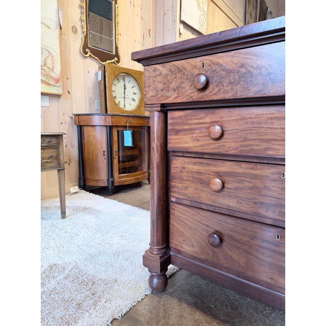 19th Century Antique Colonial Australian Cedar Chest of Drawers With Turned Columns For Sale - Image 5 of 10