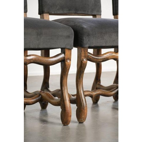 Late 19th Century Os de Mouton Dining Chairs with Fabric Seats, Set of 8 For Sale - Image 11 of 14