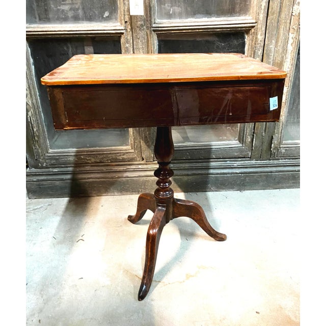 Mid 19th Century George III Mahogany Inlaid Occasional Side Table With Drawer For Sale - Image 5 of 13