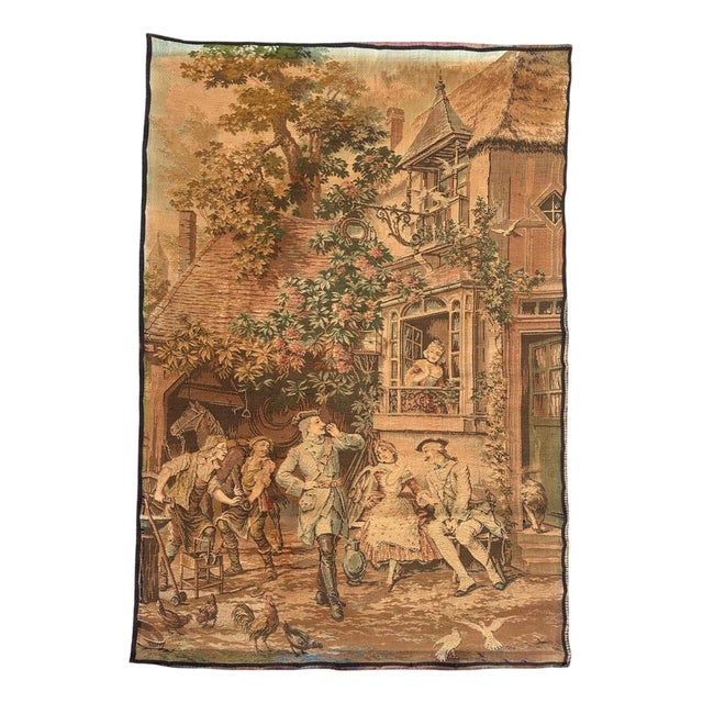 Vintage Aubusson Jacquard Tapestry, 1960s For Sale