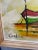 Wood Vintage Mid Century 1960’s Abstract Ships Coastal Carlson Oil Painting on Board For Sale - Image 7 of 9