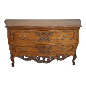 Italian Carved 2 Drawer Continental Commode Chest