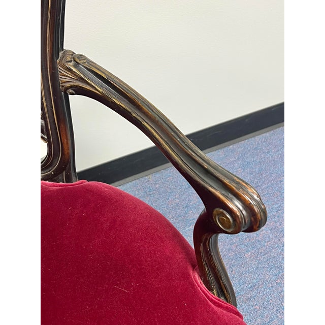 Antique Carved French Ladderback Armchair For Sale In New York - Image 6 of 12