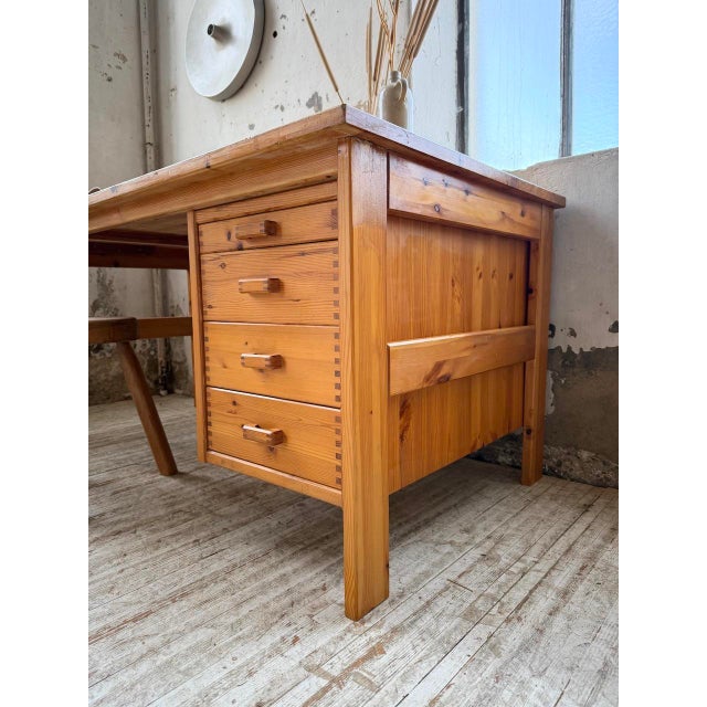 Swedish Pine Desk in the style of Aperldoon, 1970s For Sale - Image 16 of 18