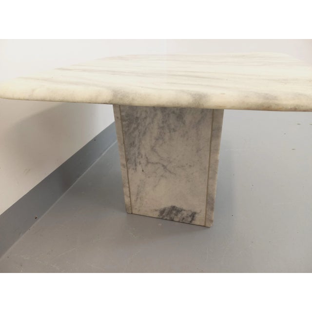 Vintage White Marble Coffee Table, 1970s For Sale - Image 6 of 13
