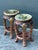 Vintage Asian Glazed Ceramic Low Stools - A Pair For Sale - Image 10 of 12