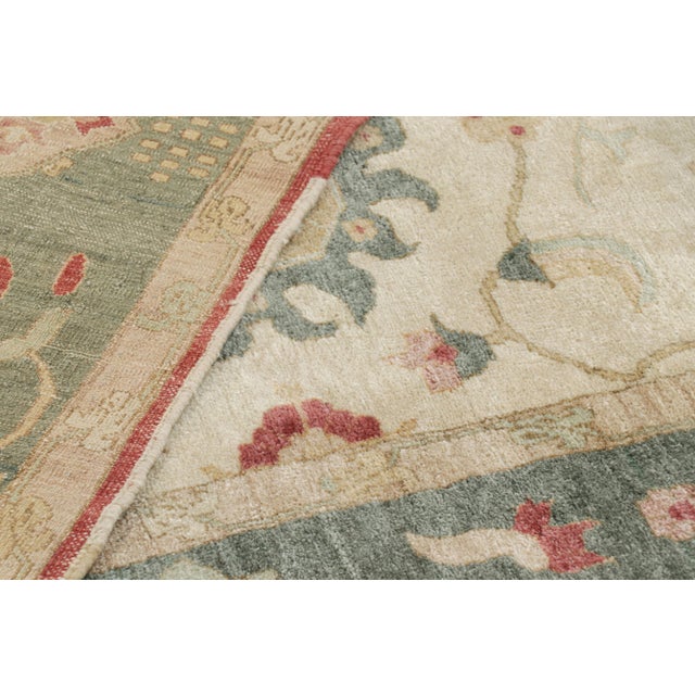 Beige Rug & Kilim’s Sultanabad Style Rug in Beige and Red With Floral Patterns For Sale - Image 8 of 8