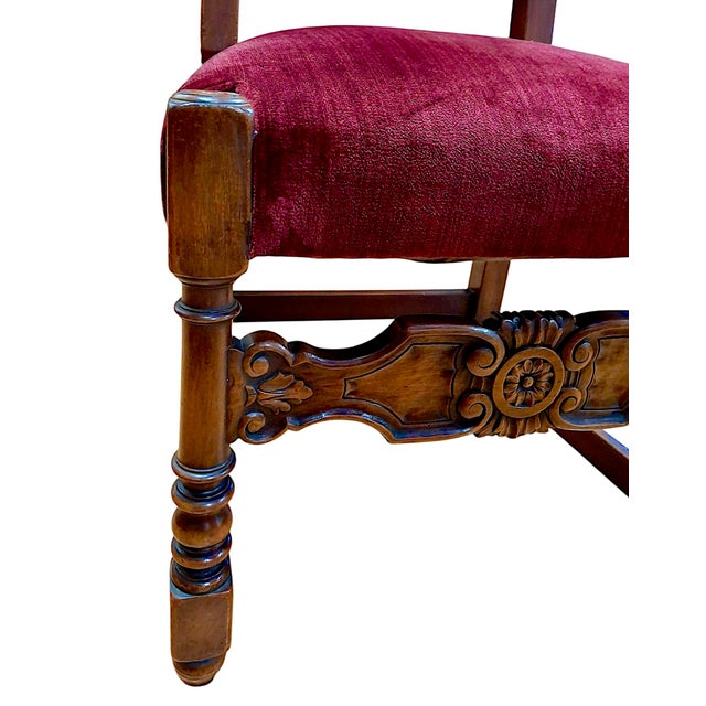Set of Four Baroque-Style Needlepoint Chairs For Sale - Image 11 of 15