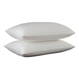 Hotel Luxe Soft White Goose Down Pillow with Cotton Shell, King For Sale