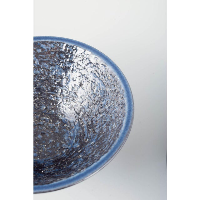 Stoneware Bowls with Dark Blue Glaze by Ingrid Atterberg for Upsala-Ekeby, 1960s, Set of 2 For Sale - Image 3 of 5