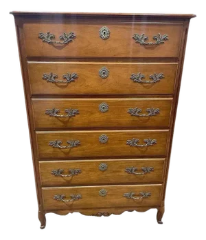 French Louis Style Highboy Dresser by Baker Furniture