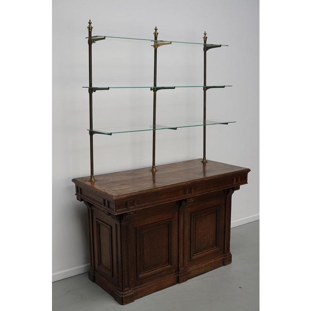 Antique 19th Century French Oak Shop Counter Cabinet For Sale - Image 15 of 18