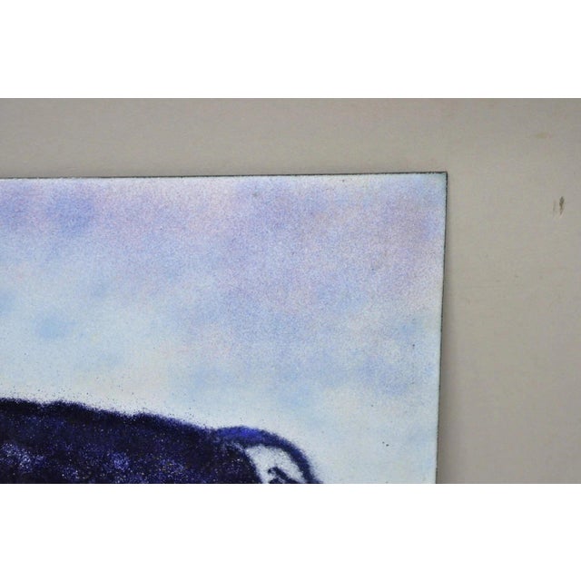 Metal Late 20th Century Dom Dominic Mingolla Enamel on Copper Painting Spanish Matador 9 X 12 - A Pair For Sale - Image 7 of 11