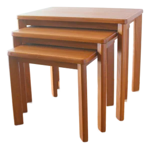 Mid Century Modern Danish Teak Nesting Tables by Toften
