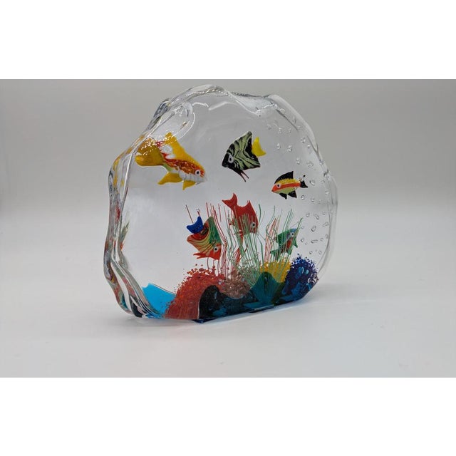 Glass Aquarium Sculpture in Murano Glass, Murano, 1980s For Sale - Image 7 of 8