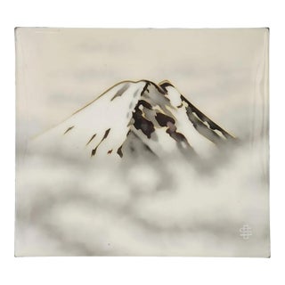 Japanese Wireless Cloisonne Mount Fujiyama Plaque For Sale