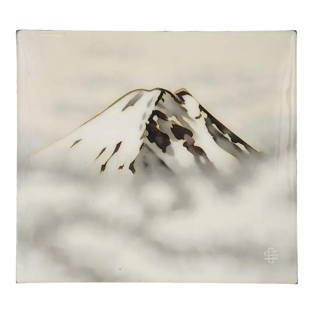 Japanese Wireless Cloisonne Mount Fujiyama Plaque For Sale
