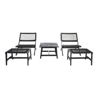 Casella 5 Piece Living Set - Black For Sale
