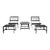 Casella 5 Piece Living Set - Black For Sale
