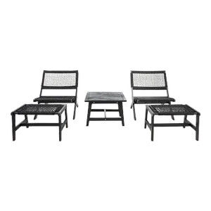Casella 5 Piece Living Set - Black