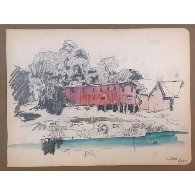 Traditional 1960 Norman Kent Cos Cob Watercolor For Sale - Image 3 of 3