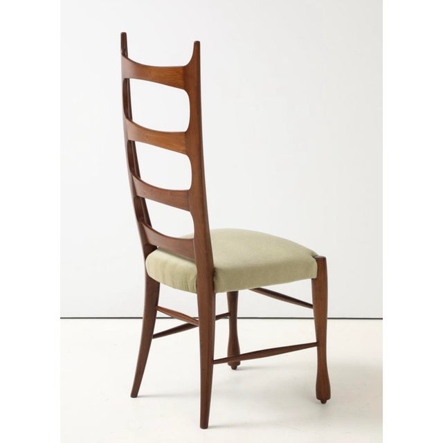 1950s Paolo Buffa Hight Back Side Chair For Sale - Image 5 of 12