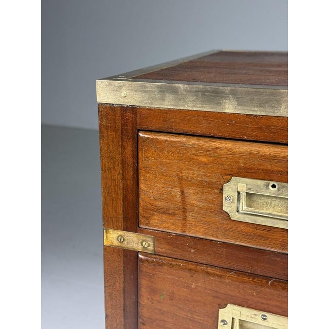 Campaign Chest of Drawers in Mahogany, 1800s For Sale - Image 9 of 18