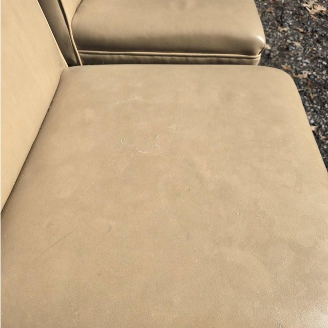 Tan Late 20th Century Hancock and Moore Leather Barstools Set of 4 For Sale - Image 8 of 9