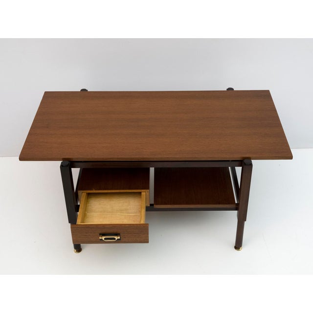 Black Mid-Century Modern Coffee Table, Italy, 1950s For Sale - Image 8 of 11