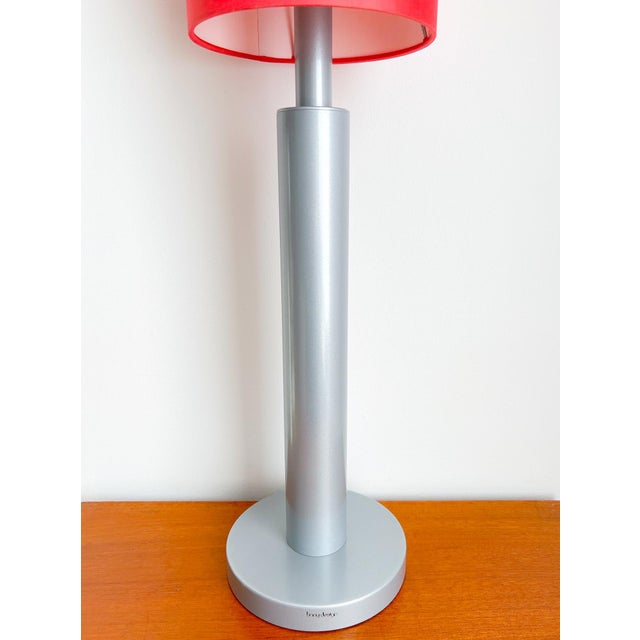 Red Vintage Dutch Table Lamp in Metal For Sale - Image 8 of 12