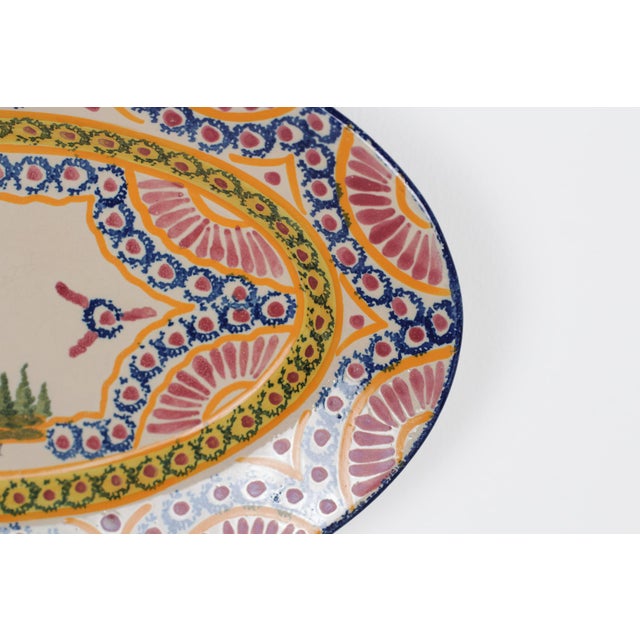 Henriot Quimper Mid-Century French Henriot Quimper Oval Platter For Sale - Image 4 of 11