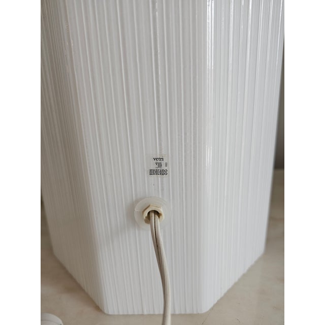 Pair of Mid-Century Modern Murano Vetri Lamps For Sale - Image 9 of 9